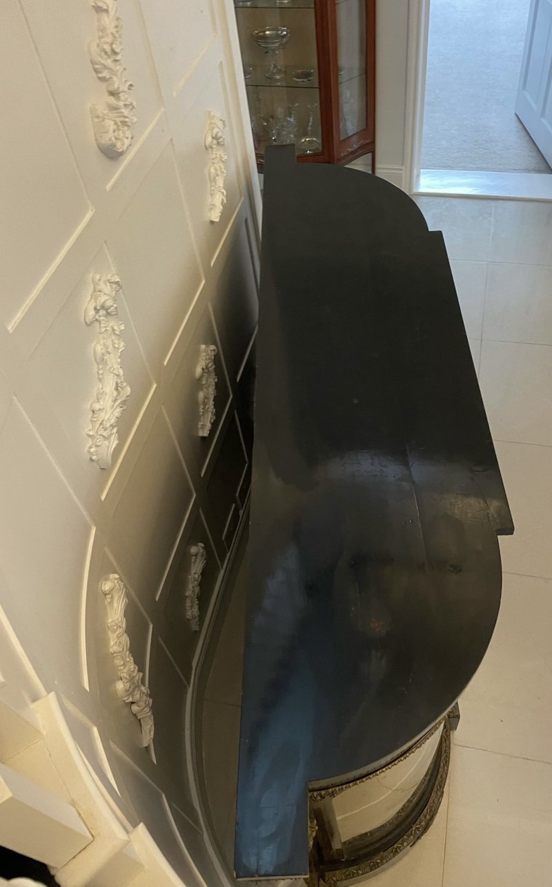 Outstanding Quality Antique Victorian Ebonised and Inlaid Floral Marquetry Credenza/Sideboard - Image 6